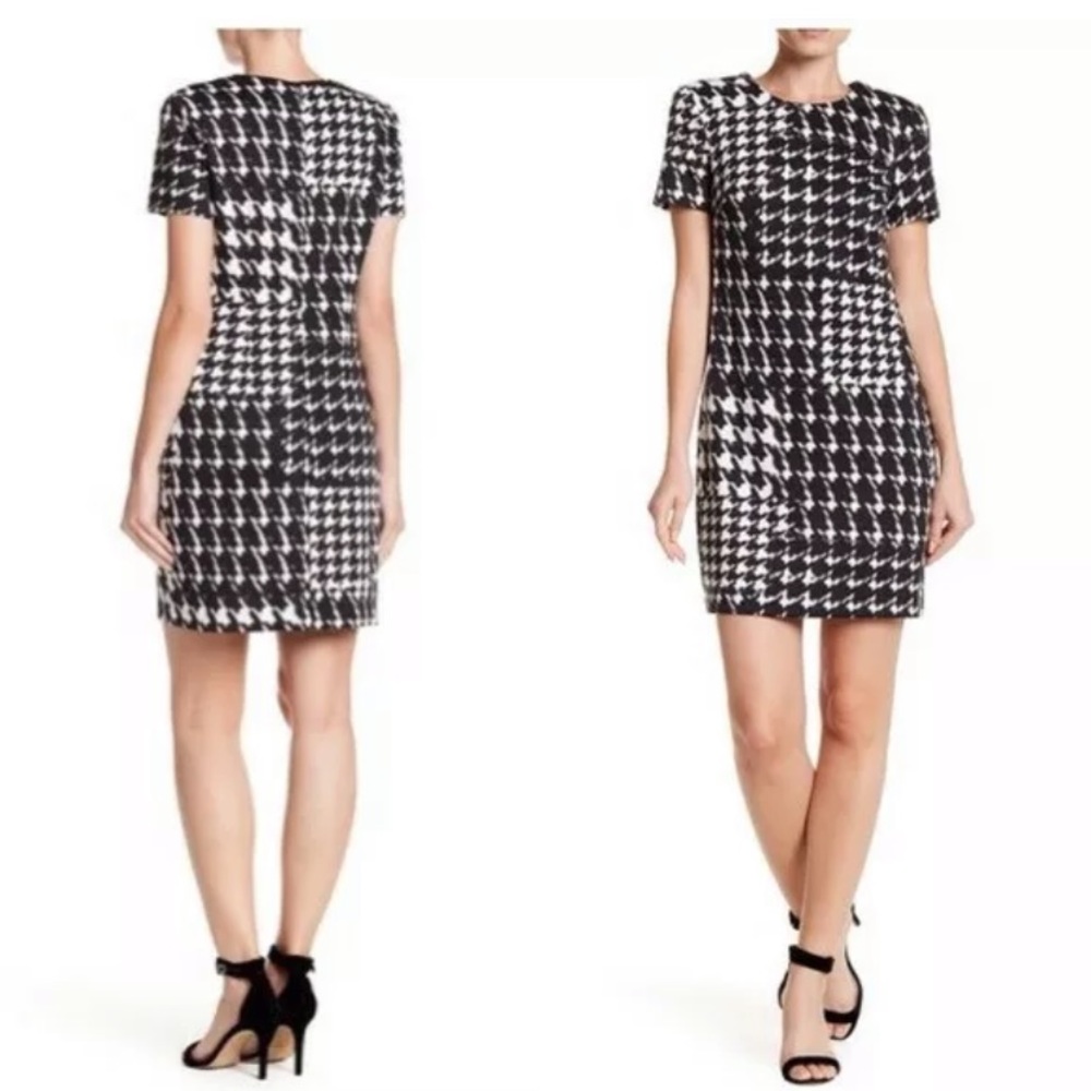 Trina Turk Zap Houndstooth Print Knit Dress